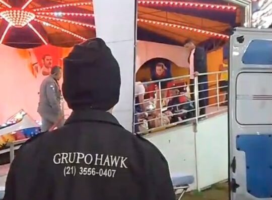 Acidente em brinquedo no Parque de Itaipava.