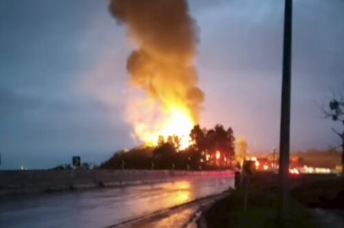 Acidente com Carreta de Combustível no Belvedere Causa incêndio de grandes proporções